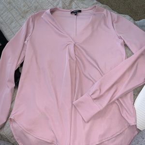 Pink long sleeve blouse